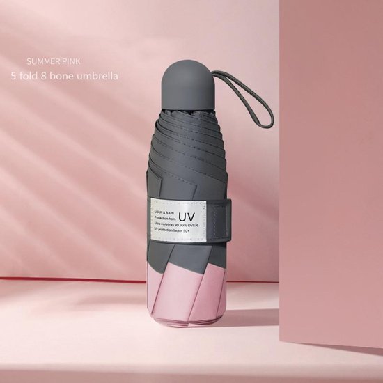 TDR Opvouwbare Paraplu - Windproof UV 50+ - Roze