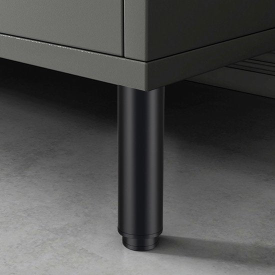 Set van 4 Verstelbare Metalen Meubelpoten - Zwart (8-13 cm)