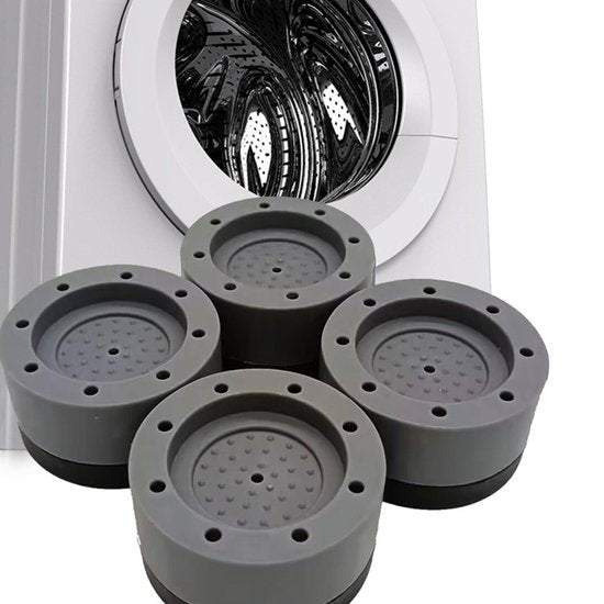 4 Wasmachine Trillingsdempers - Antislipmatjes - Zwart