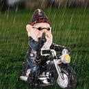 Tuinkabouter motorfiets dwerg - waterdicht tuindecoratie - grappige motorcadeaus - balkondecoratie