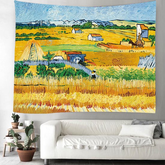 Vincent van Gogh De oogst wandposter - Stijlvolle en hoogwaardige wanddecoratie - Perfect voor elke kamer 150x130CM