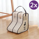 2x Laarsjes opbergzak 28x24x29cm - Beige - Boots Organizer