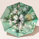 Opvouwbaar bloem paraplu - Zonbescherming Anti-Uv UPF50 + -Windproof- Stevig paraplu met diameter van 97 cm