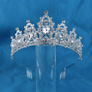 Elegante Zilver-Witte Kroon met Waterdiamanten voor Feesten