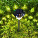 Xtraworks - 4 Stuks LED lamp op zonne Solar gazonlamp - RVS - Waterdichte Tuinverlichting Voor Buiten - Zilver- koel wit licht