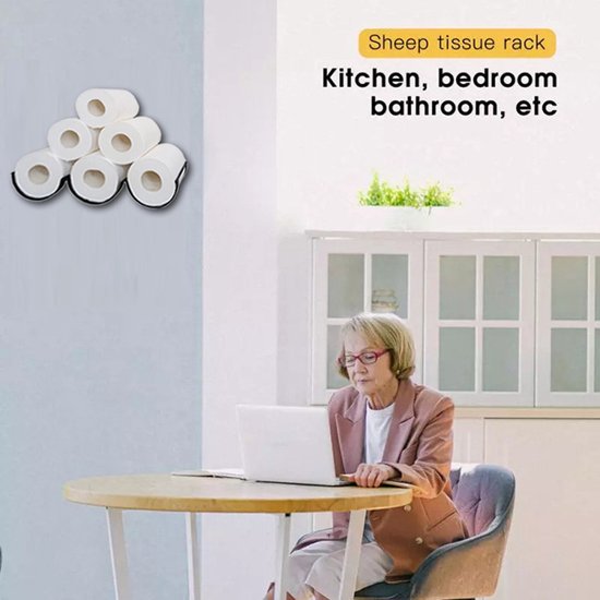 praktische toiletpapierhouder met golven ontwerp-muur decoratie -35*11.5*7.5CM-zwart