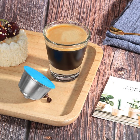 3 delige Herbruikbare RVS Dolce Gusto Capsule met Maatschep en Reinigingsborstel - Bespaar Geld en Bescherm het Milieu