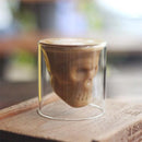 4x Skull Shotglazen 220ml - Transparant Whiskeyglas