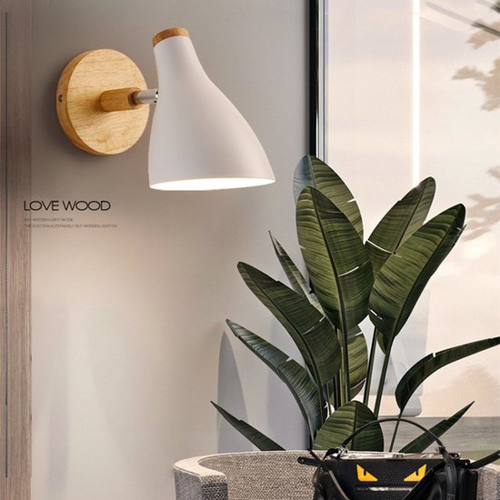 Stijlvolle Scandinavische Wandlamp - Minimalistisch Design voor Elke Ruimte-wit