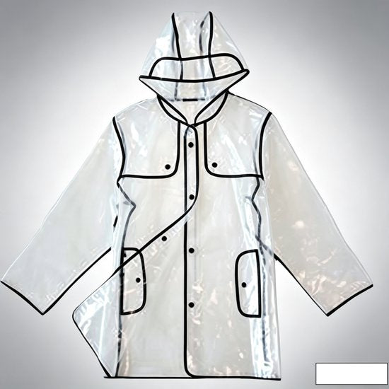 Transparante Regenjas met Capuchon - Waterafstotend - EVA - One Size