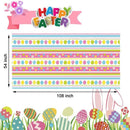 81-delige Feestdecoratieset voor Pasen - thema feest met tafelkleed-Kleurrijk, Schattig en Sfeervol