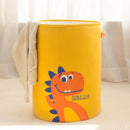 Opvouwbare wasmand - dinosaurus - geel 35x45cm