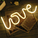 Unikorf LED Neon Love - USB/Batterij, Warm Wit