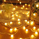 LED bal lichtsnoer warm wit 12m 100 lichtjes bal USB 8 functies afstandsbediening