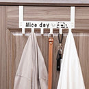 TDR-Deurkapstok Met 6 Haken-Deurhanger-Kapstok Hangend -wit