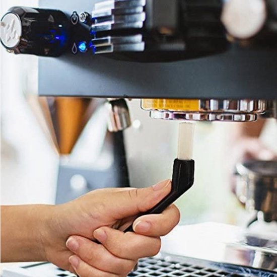 Koffiemachine Reinigingsset - 5-delig - Nylon Borstels - Houten Borstels - Makkelijk te Gebruiken