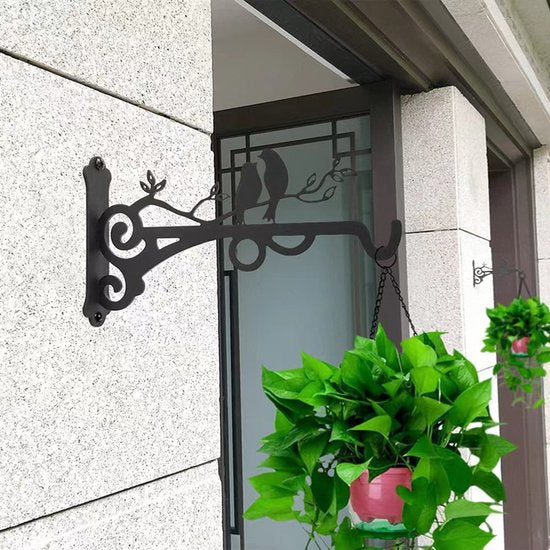 Metalen Vogelhaak Plantenhanger - Zwart