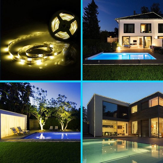 3m waterdichte RGBW solar LED lichtstrip - buiten - inkortba
