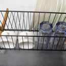 Opvouwbaar bamboe-metalen afdruiprek - zwart