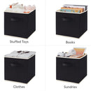 6 stuks opbergdoos kleding & speelgoed, zwart