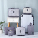 7 delige koffer organizer set- superlichte Packing Cubes-grijs