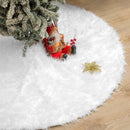 TDR - Duurzame Pailletten Geborduurde Kerstboom Rok - 122cm, Wit - Een Feestelijke Toevoeging aan Je Kerstdecoratie