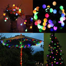 Tuinverlichting zonne-energie 12m 100 LED bollen multicolor