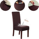 2 stuks waterdichte stoelhoezen eetkamerstoel - donkerbruin