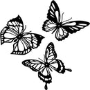 Metalen Vlinder Wanddecoratie 3-pack – Modern Zwart – Binnen & Buiten – 3D Effect – Uniek Design