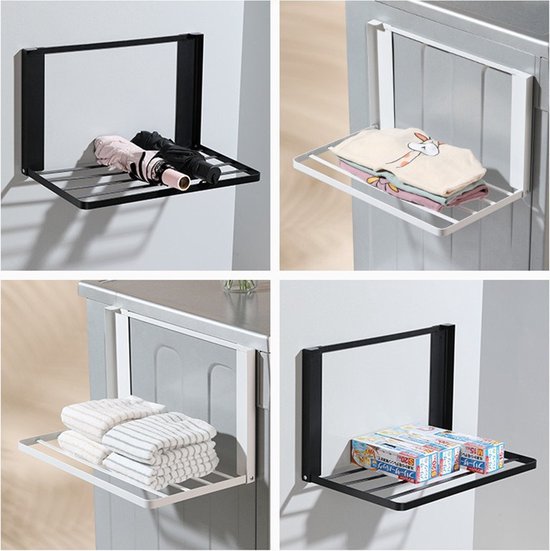 Magnetisch Opbergrek voor Wasmachine - Inklapbaar en Ruimtebesparend - 40x25x25 cm-wit