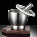 Roestvrij Vijzel met Stamper - Kruidenvermaler 12.6x12x8.8CM