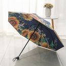 TDR-Opvouwbaar bloem paraplu - Zonbescherming Anti-Uv UPF50 + -Windproof- Stevig paraplu met diameter van 97 cmmarineblauw