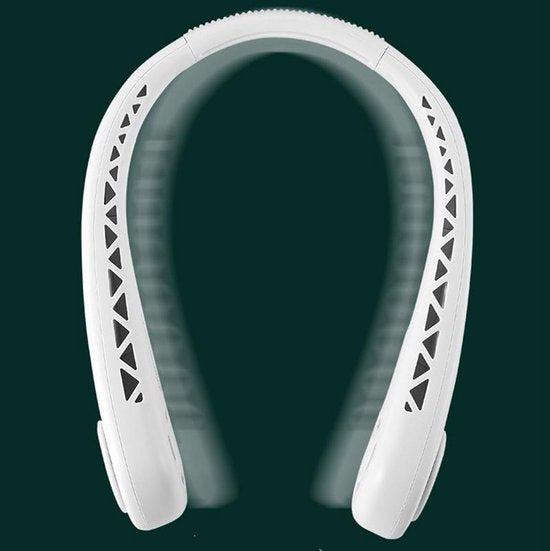 Draagbare nekventilator - USB, 6 uur batterij, Wit