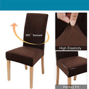 2 Stuks Waterdichte Stoelhoezen - Eetkamerstoel hoes - Stretch Materiaal - Universele Stoelhoezen -donkerbruin