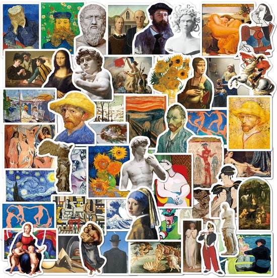 104 olieverf kunst graffiti stickers -Stickers voor laptop,koffers,koelkasten, kleerkasten, muren-watertight en weerbestendig