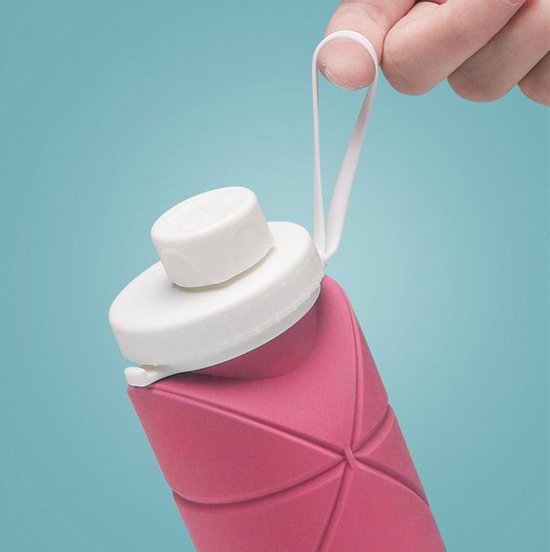 TDR - Outdoor draagbare opvouwbare waterfles roze 600ML