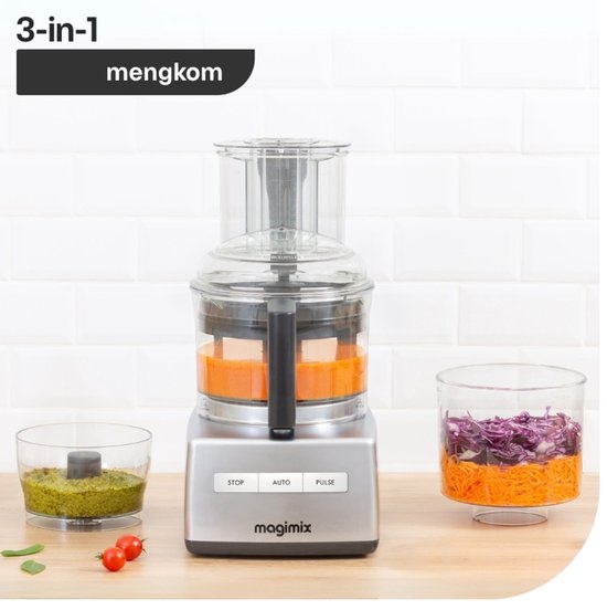 Magimix CS 5200 XL Premium Foodprocessor - Keukenmachine met Sapcentrifuge - Glimmend Chroom