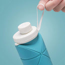 Outdoor draagbare opvouwbare waterfles cyaan 600ML