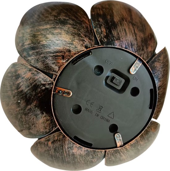 Lotus zonne-energie tuinlamp met dagsensor - Goudgeel