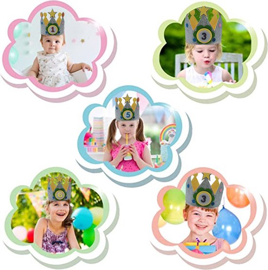 Verjaardagskroon Koninklijke Kroon Geel Sterrenpatroon