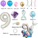 Digitale Zeemeermin Ballon Set 9 jaar - Kinderfeestje