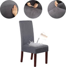 2 Stuks Waterdichte Stoelhoezen - Eetkamerstoel hoes - Stretch Materiaal - Universele Stoelhoezen -grijs