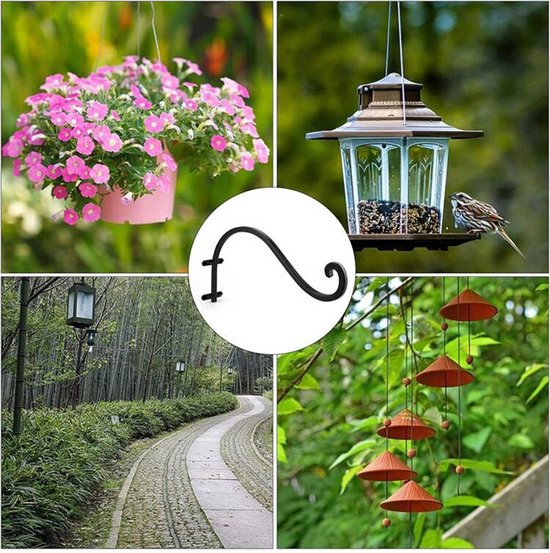 Wandbloempothaak Plantenstandaard 33x16x5cm zwart