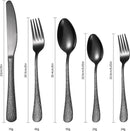 40-delige RVS Snakeskin bestekset voor 8 personen - zilver