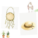 4 Rollen Jute Touw met Prachtig Bladeren Patroon- Kerstlint - Cadeaulint - Decoratielint-10meter lang -Olijfgroen