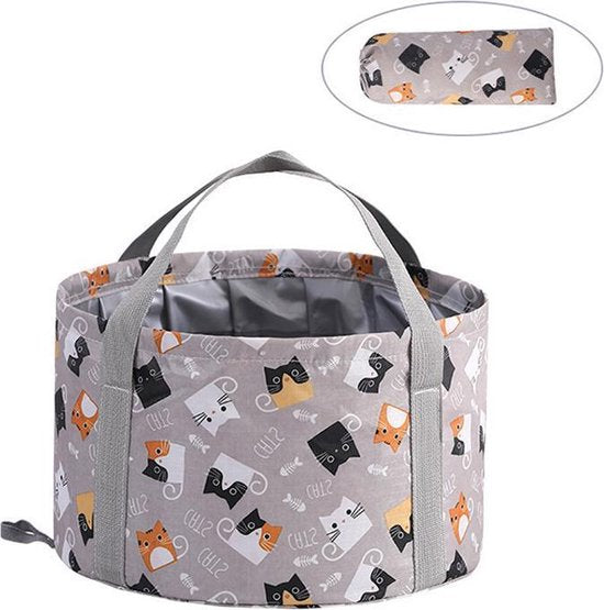 TDR - Opvouwbaar waterdichte bad - geschikt voor voetenbad / kleren wassen / etc - 21L - Gray