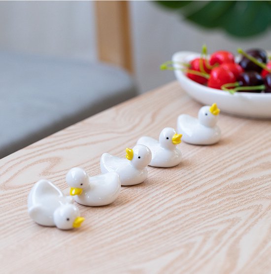 Set van 5 Vaatwasserbestendige Eetstokjeshouders Eend