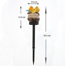 Solar Tuinlamp – Welkomstlamp met Vogels – Decoratieve Buitenverlichting – Geel – 39 cm – Op Zonne-energie