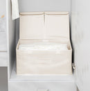 2 Stuks Opbergdoos voor kleding - 50x30x25cm - Crème (2 Stuks)