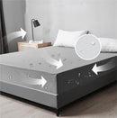 Matrashoes 90x200cm Waterdicht Ademend Antibacterieel Grijs